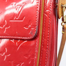 LOUIS VUITTON Monogram Vernis Motto Accessory Pouch Red M91137 LV Auth bs37359-22