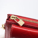 LOUIS VUITTON Monogram Vernis Motto Accessory Pouch Red M91137 LV Auth bs37359-25