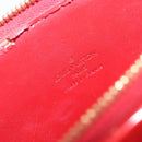 LOUIS VUITTON Monogram Vernis Motto Accessory Pouch Red M91137 LV Auth bs37359-27