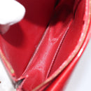LOUIS VUITTON Monogram Vernis Motto Accessory Pouch Red M91137 LV Auth bs37359-10