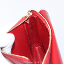 LOUIS VUITTON Monogram Vernis Motto Accessory Pouch Red M91137 LV Auth bs37359-28