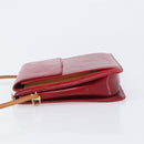 LOUIS VUITTON Monogram Vernis Motto Accessory Pouch Red M91137 LV Auth bs37359-6