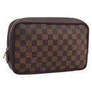 LOUIS VUITTON Damier Ebene Trousse Toilette 25 Clutch Bag N47624 LV Auth bs37362-1
