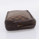 LOUIS VUITTON Damier Ebene Trousse Toilette 25 Clutch Bag N47624 LV Auth bs37362-5