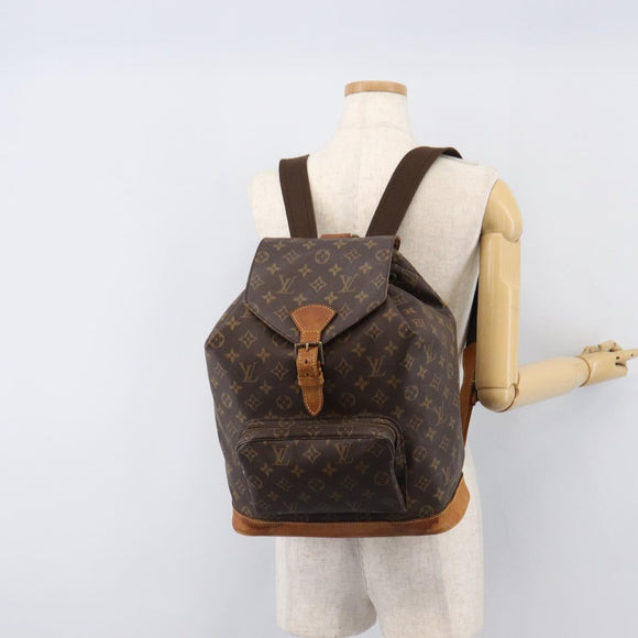 LOUIS VUITTON Monogram Montsouris GM Backpack M51135 LV Auth bs37365