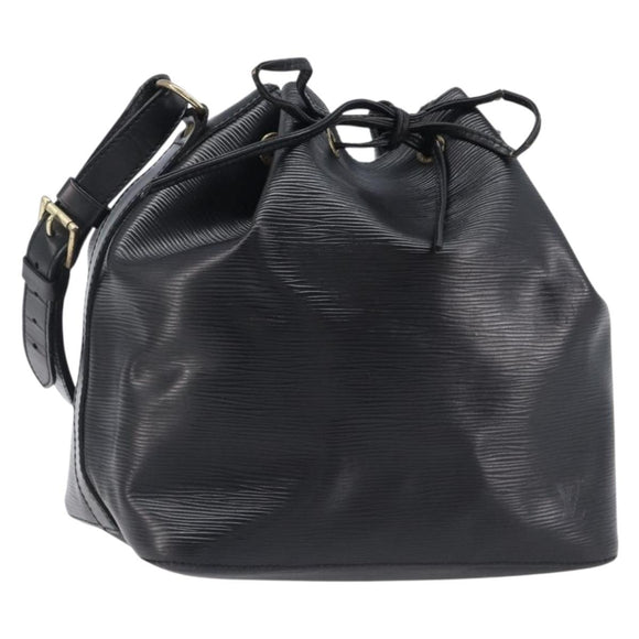 LOUIS VUITTON Epi Petit Noe Shoulder Bag Black M44102 LV Auth bs37366