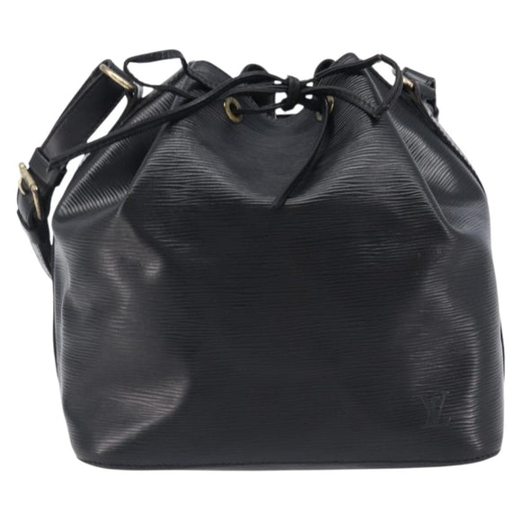 LOUIS VUITTON Epi Petit Noe Shoulder Bag Black M44102 LV Auth bs37366