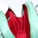 CELINE Backpack Leather Green Gold Auth bs37368-24
