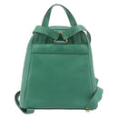 CELINE Backpack Leather Green Gold Auth bs37368-2