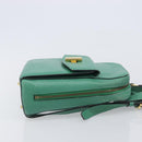 CELINE Backpack Leather Green Gold Auth bs37368-3