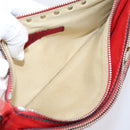 VALENTINO Clutch Bag Leather Black Gold Auth bs37371-17