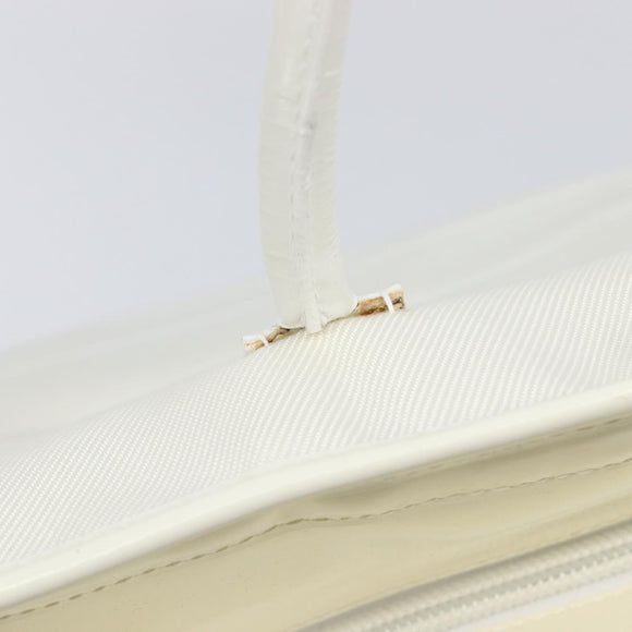 GUCCI Tote Bag Nylon White Silver 002 2123 0455 Auth bs37372