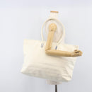 GUCCI Tote Bag Nylon White Silver 002 2123 0455 Auth bs37372-25