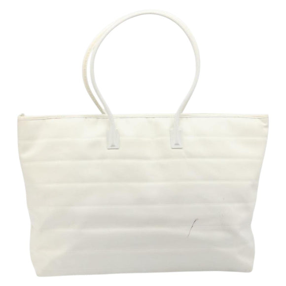 GUCCI Tote Bag Nylon White Silver 002 2123 0455 Auth bs37372