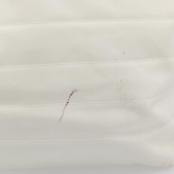 GUCCI Tote Bag Nylon White Silver 002 2123 0455 Auth bs37372