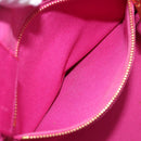 PRADA Canapa MM Hand Bag Canvas Pink Gold Auth bs37373-26