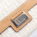 Christian Dior Trotter Canvas Long Wallet White Silver Auth bs37382V-17