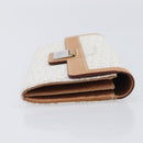 Christian Dior Trotter Canvas Long Wallet White Silver Auth bs37382V-3