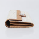 Christian Dior Trotter Canvas Long Wallet White Silver Auth bs37382V-4