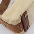 Christian Dior Street Chic Shoulder Bag Canvas Beige Gold Auth bs37384-17