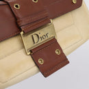 Christian Dior Street Chic Shoulder Bag Canvas Beige Gold Auth bs37384-18
