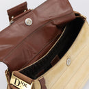 Christian Dior Street Chic Shoulder Bag Canvas Beige Gold Auth bs37384-19