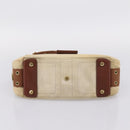 Christian Dior Street Chic Shoulder Bag Canvas Beige Gold Auth bs37384-5