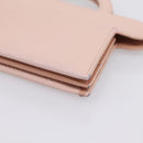 FENDI Peek A Boo Selleria Card Case Leather Pink Silver Auth bs37387M-16