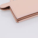 FENDI Peek A Boo Selleria Card Case Leather Pink Silver Auth bs37387M-17