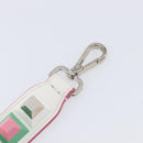 FENDI Strap You Shoulder Strap Leather 15.2"" White Silver Auth bs37389-9