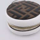 FENDI Zucca Canvas Pouch Charm Brown Gold Auth bs37390A-13