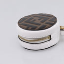 FENDI Zucca Canvas Pouch Charm Brown Gold Auth bs37390A-5