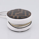 FENDI Zucca Canvas Pouch Charm Brown Gold Auth bs37390A-9