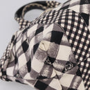 CHANEL Cruise Line Hand Bag Canvas Black White CC Auth bs37391A-14
