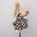 CHANEL Cruise Line Hand Bag Canvas Black White CC Auth bs37391A-24