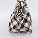 CHANEL Cruise Line Hand Bag Canvas Black White CC Auth bs37391A-4