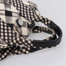 CHANEL Cruise Line Hand Bag Canvas Black White CC Auth bs37391A-7