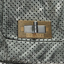 CHANEL 2.55 Chain Shoulder Bag Punching Leather Green Silver CC Auth bs37393V-16