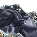 CHANEL 2.55 Chain Shoulder Bag Punching Leather Green Silver CC Auth bs37393V-21