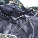 CHANEL 2.55 Chain Shoulder Bag Punching Leather Green Silver CC Auth bs37393V-22
