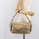 CHANEL Paris Biarritz Shoulder Bag Coated Canvas Gold Silver CC Auth bs37395-31