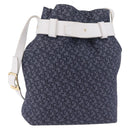 LOEWE Shoulder Bag Canvas Blue Gold Auth bs37397A-1