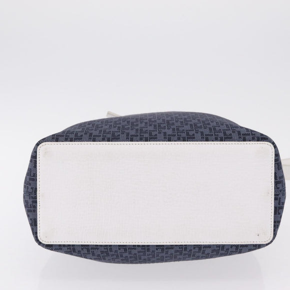LOEWE Shoulder Bag Canvas Blue Gold Auth bs37397A