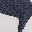 LOEWE Shoulder Bag Canvas Blue Gold Auth bs37397A-21