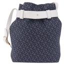 LOEWE Shoulder Bag Canvas Blue Gold Auth bs37397A-13