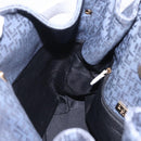 LOEWE Shoulder Bag Canvas Blue Gold Auth bs37397A-26