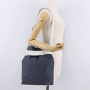 LOEWE Shoulder Bag Canvas Blue Gold Auth bs37397A-29