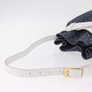 LOEWE Shoulder Bag Canvas Blue Gold Auth bs37397A-7
