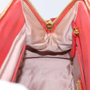 Miu Miu Matelasse Hand Bag Leather 2way Red Gold Auth bs37398-26