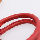 Miu Miu Matelasse Hand Bag Leather 2way Red Gold Auth bs37398-8